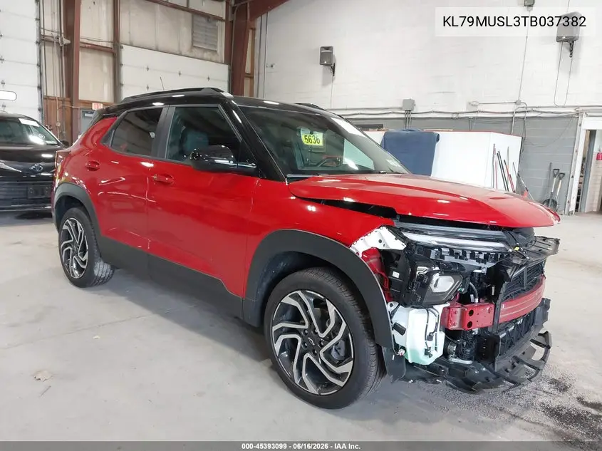2026 Chevrolet Trailblazer Awd Rs VIN: KL79MUSL3TB037382 Lot: 45393099