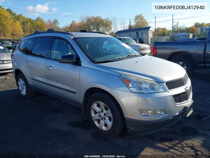 1GNKRFED0BJ412940 2011 Chevrolet Traverse Ls