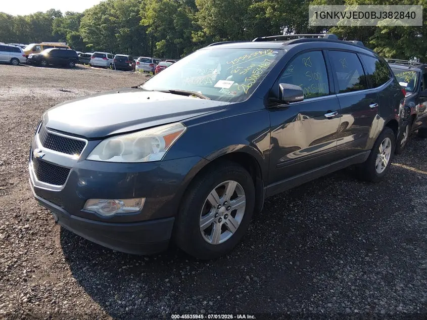 2011 Chevrolet Traverse 2Lt VIN: 1GNKVJED0BJ382840 Lot: 45535945
