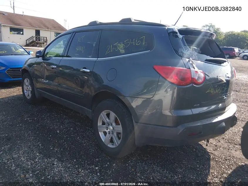 2011 Chevrolet Traverse 2Lt VIN: 1GNKVJED0BJ382840 Lot: 45535945