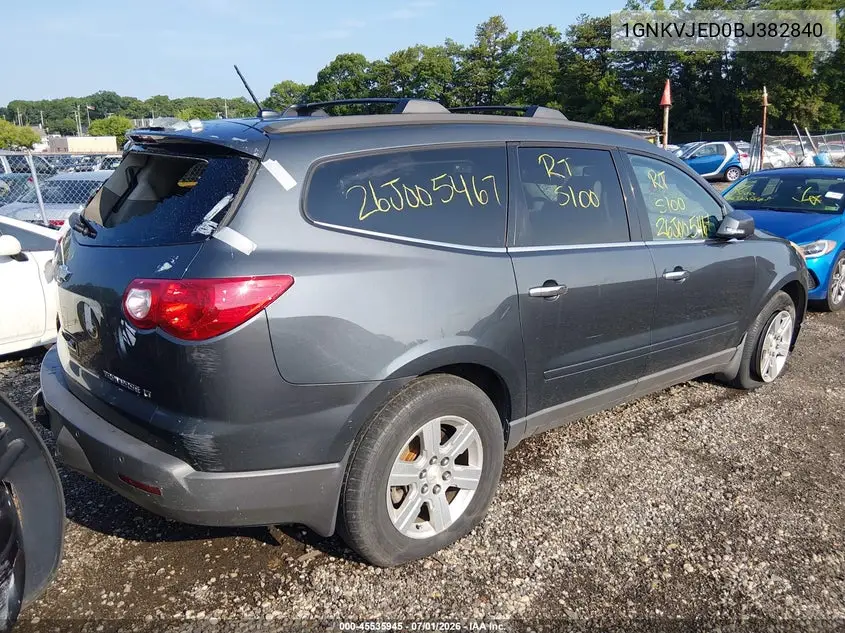2011 Chevrolet Traverse 2Lt VIN: 1GNKVJED0BJ382840 Lot: 45535945