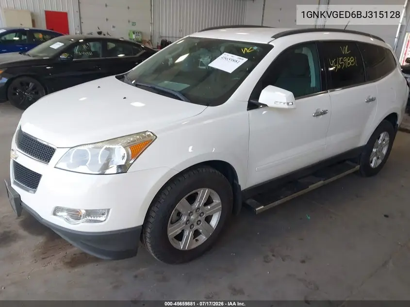 2011 Chevrolet Traverse 1Lt VIN: 1GNKVGED6BJ315128 Lot: 45659881