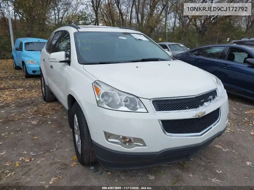 1GNKRJED9CJ172792 2012 Chevrolet Traverse 2Lt
