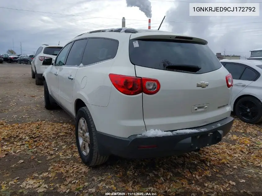 1GNKRJED9CJ172792 2012 Chevrolet Traverse 2Lt