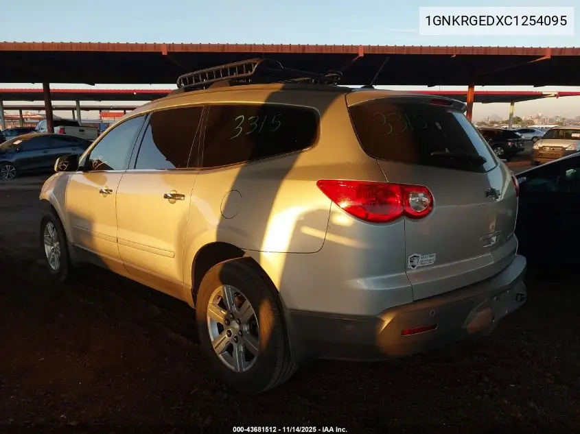 1GNKRGEDXCJ254095 2012 Chevrolet Traverse Lt