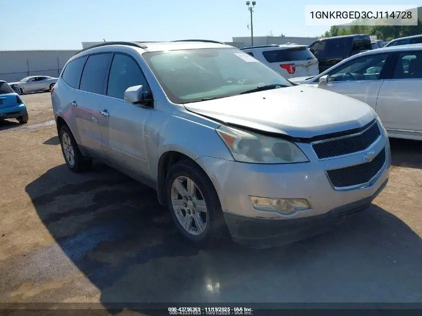 1GNKRGED3CJ114728 2012 Chevrolet Traverse 1Lt