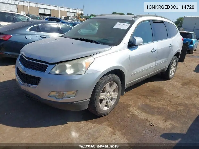 1GNKRGED3CJ114728 2012 Chevrolet Traverse 1Lt