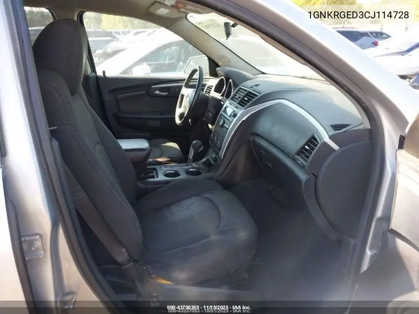 1GNKRGED3CJ114728 2012 Chevrolet Traverse 1Lt