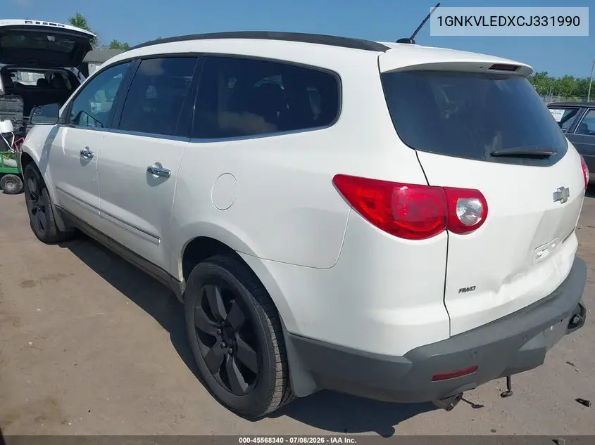 2012 Chevrolet Traverse Ltz VIN: 1GNKVLEDXCJ331990 Lot: 45568340
