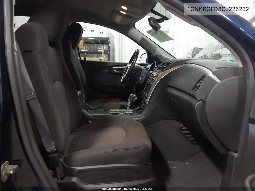 2012 Chevrolet Traverse Lt W/1Lt VIN: 1GNKRGED8CJ226232 Lot: 45580231