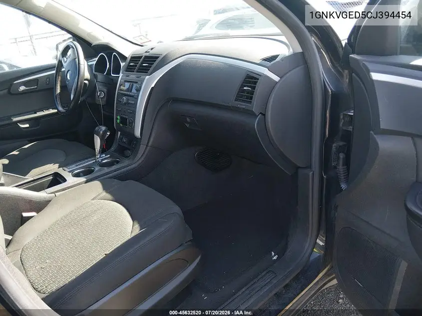 2012 Chevrolet Traverse Lt W/1Lt VIN: 1GNKVGED5CJ394454 Lot: 45632520