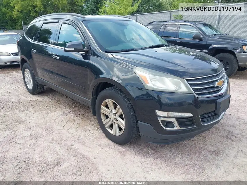 2013 Chevrolet Traverse Lt VIN: 1GNKVGKD9DJ197194 Lot: 45580607