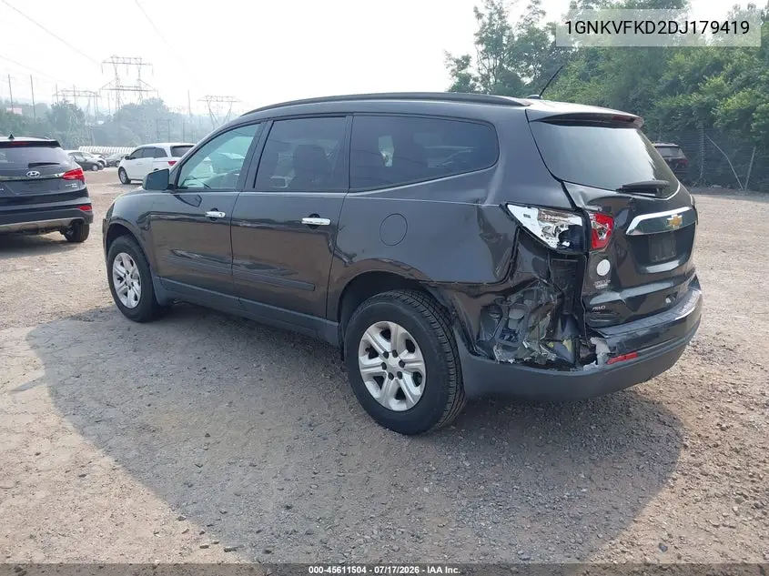 2013 Chevrolet Traverse Ls VIN: 1GNKVFKD2DJ179419 Lot: 45611504