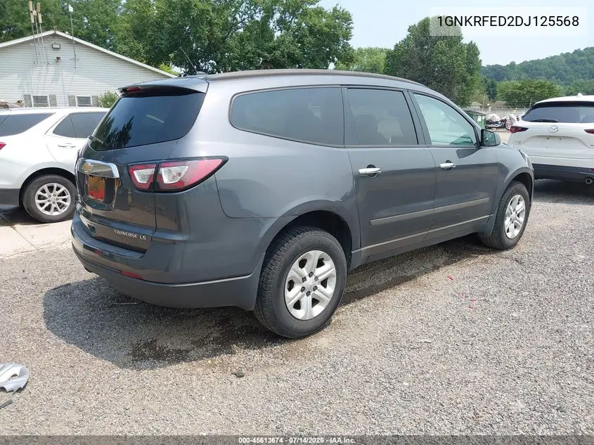2013 Chevrolet Traverse Ls VIN: 1GNKRFED2DJ125568 Lot: 45613674