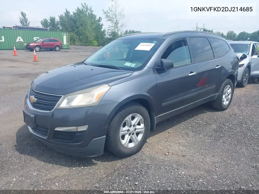 2013 Chevrolet Traverse Ls VIN: 1GNKVFKD2DJ214685 Lot: 45650960