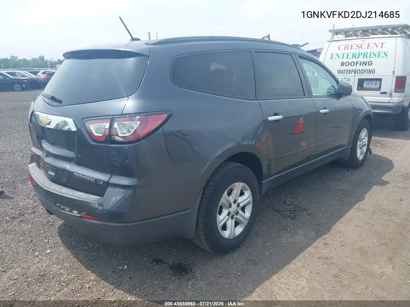 2013 Chevrolet Traverse Ls VIN: 1GNKVFKD2DJ214685 Lot: 45650960
