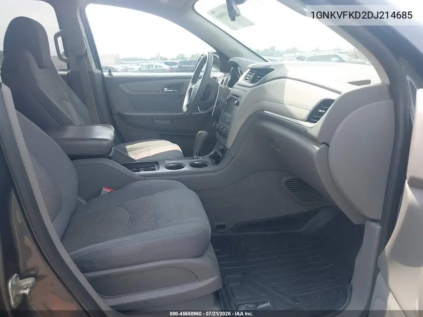 2013 Chevrolet Traverse Ls VIN: 1GNKVFKD2DJ214685 Lot: 45650960