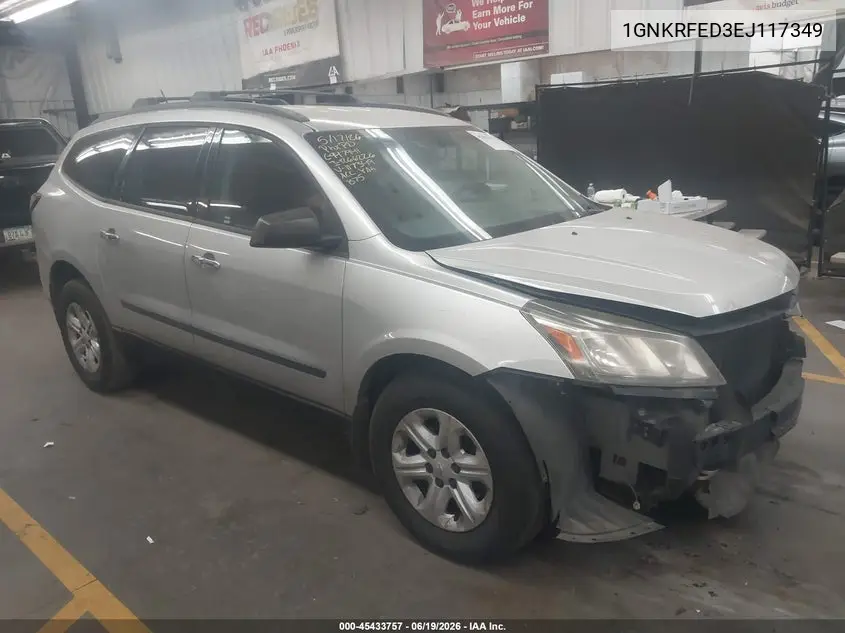 2014 Chevrolet Traverse Ls VIN: 1GNKRFED3EJ117349 Lot: 45433757