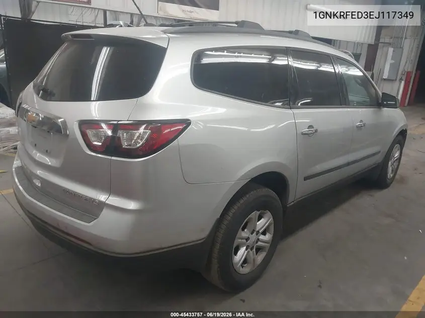2014 Chevrolet Traverse Ls VIN: 1GNKRFED3EJ117349 Lot: 45433757