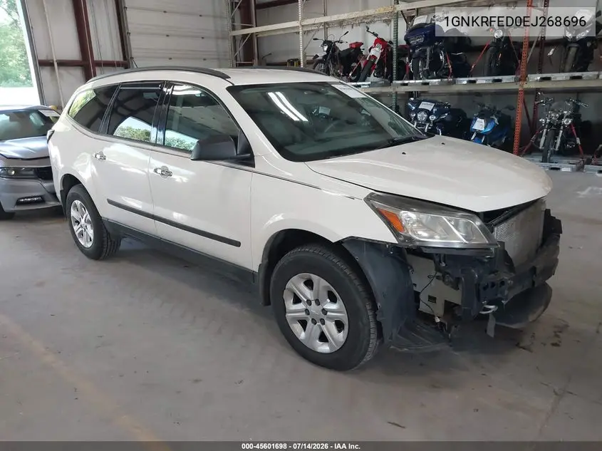 2014 Chevrolet Traverse Ls VIN: 1GNKRFED0EJ268696 Lot: 45601698
