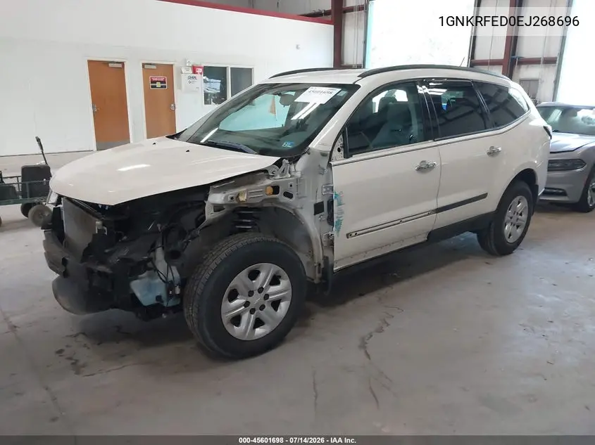 2014 Chevrolet Traverse Ls VIN: 1GNKRFED0EJ268696 Lot: 45601698