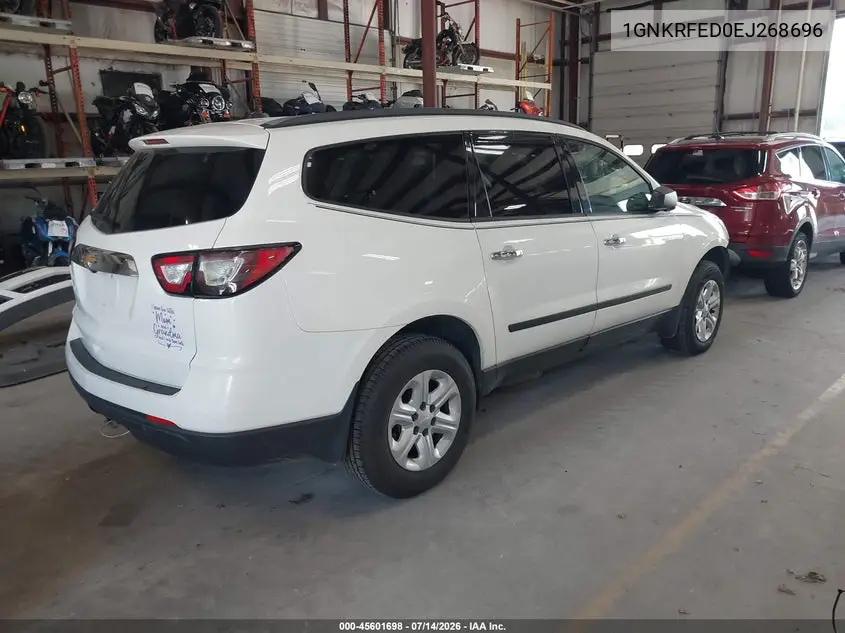 2014 Chevrolet Traverse Ls VIN: 1GNKRFED0EJ268696 Lot: 45601698