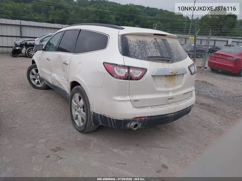 2014 Chevrolet Traverse Ltz VIN: 1GNKVJKDXEJ376116 Lot: 45656454