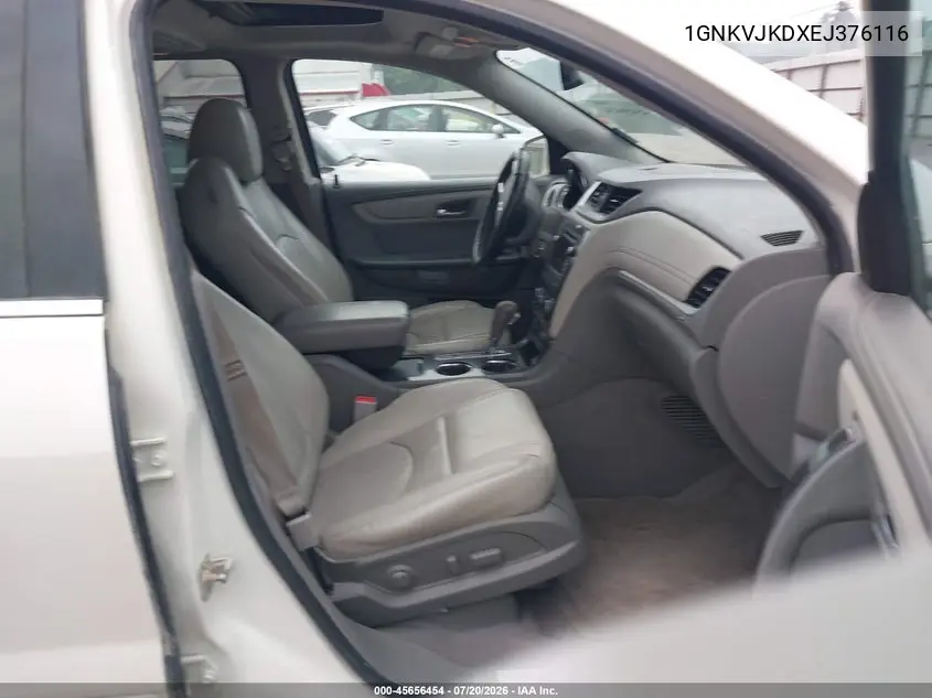 2014 Chevrolet Traverse Ltz VIN: 1GNKVJKDXEJ376116 Lot: 45656454