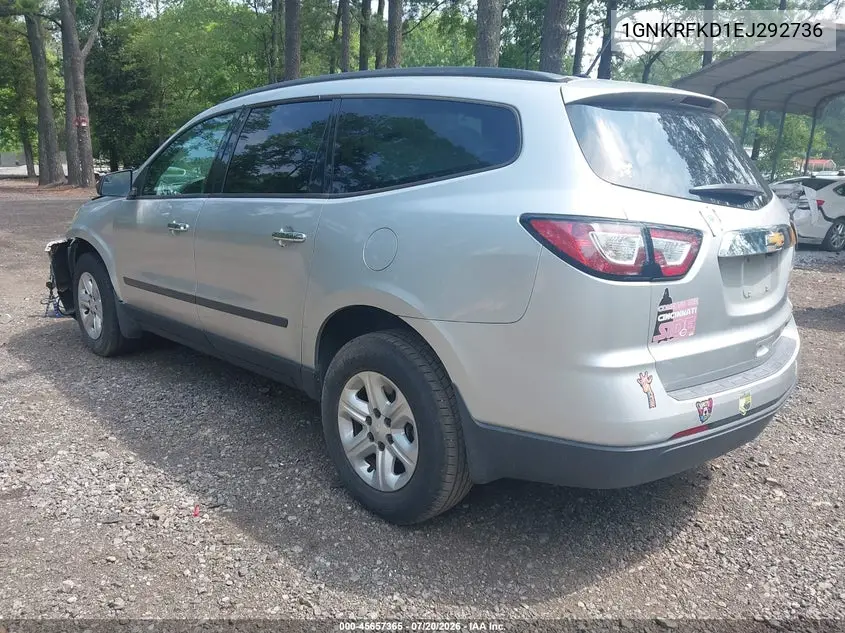2014 Chevrolet Traverse Ls VIN: 1GNKRFKD1EJ292736 Lot: 45657365