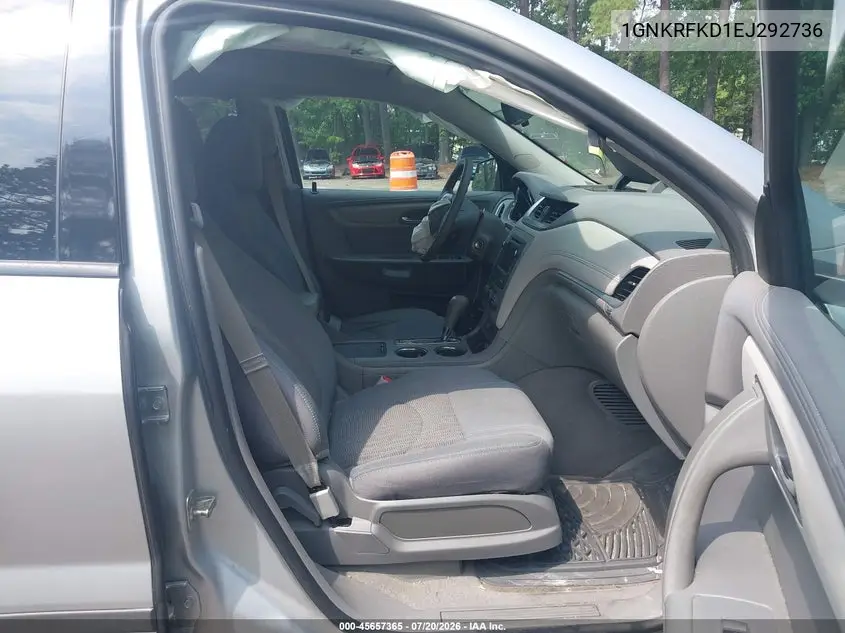 2014 Chevrolet Traverse Ls VIN: 1GNKRFKD1EJ292736 Lot: 45657365