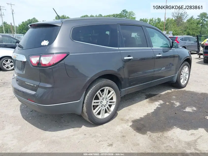 2014 Chevrolet Traverse Lt VIN: 1GNKRGKD6EJ283861 Lot: 45670583