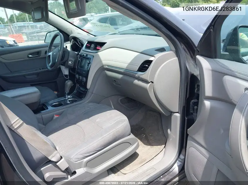 2014 Chevrolet Traverse Lt VIN: 1GNKRGKD6EJ283861 Lot: 45670583