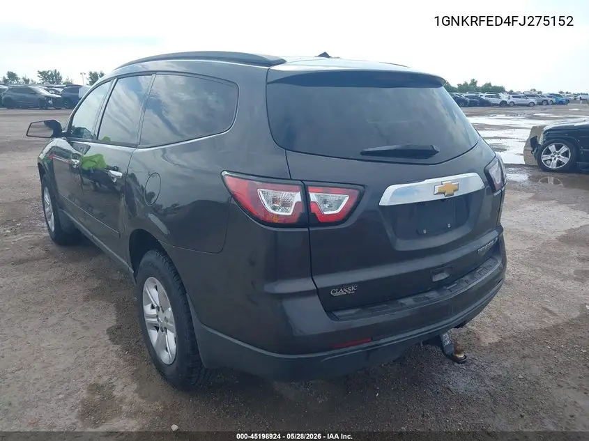 2015 Chevrolet Traverse Ls VIN: 1GNKRFED4FJ275152 Lot: 45198924