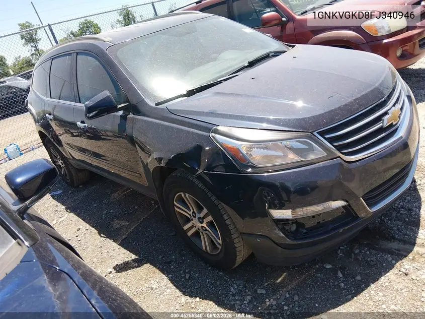 2015 Chevrolet Traverse 1Lt VIN: 1GNKVGKD8FJ340946 Lot: 45255340