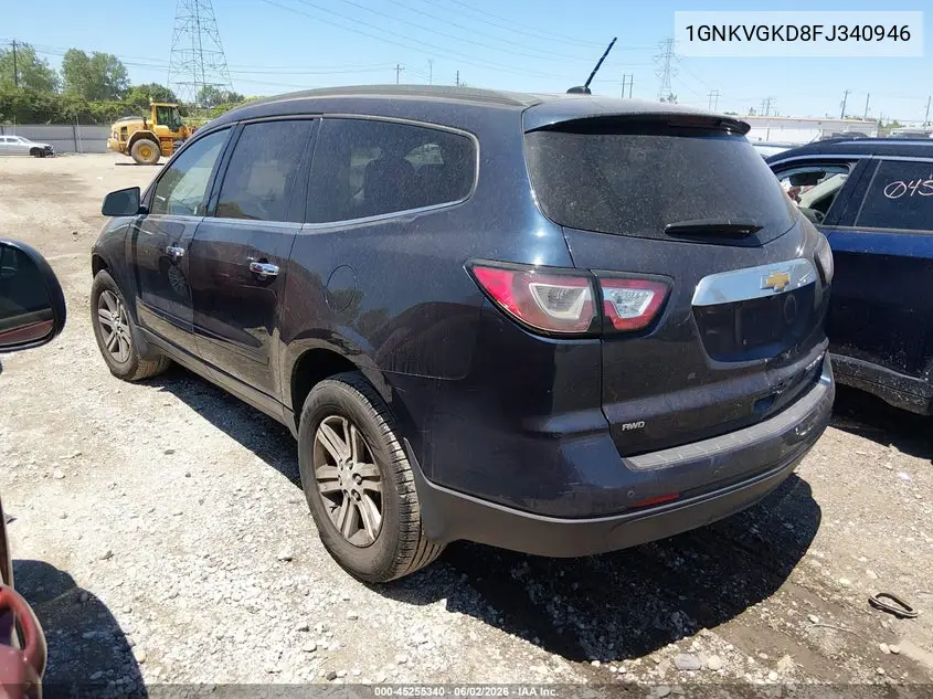 2015 Chevrolet Traverse 1Lt VIN: 1GNKVGKD8FJ340946 Lot: 45255340