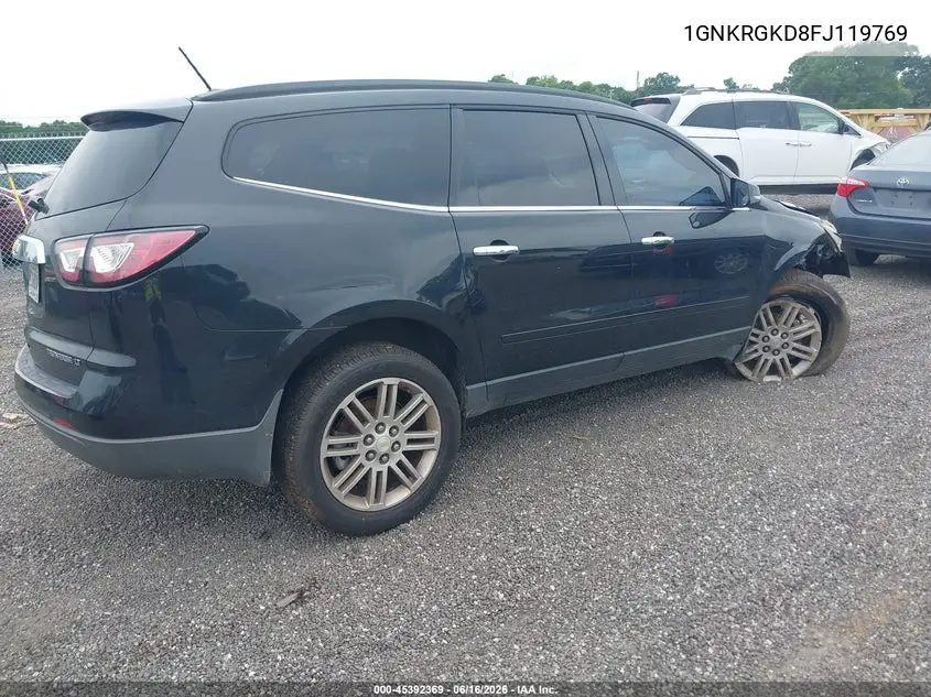 2015 Chevrolet Traverse Lt VIN: 1GNKRGKD8FJ119769 Lot: 45392369
