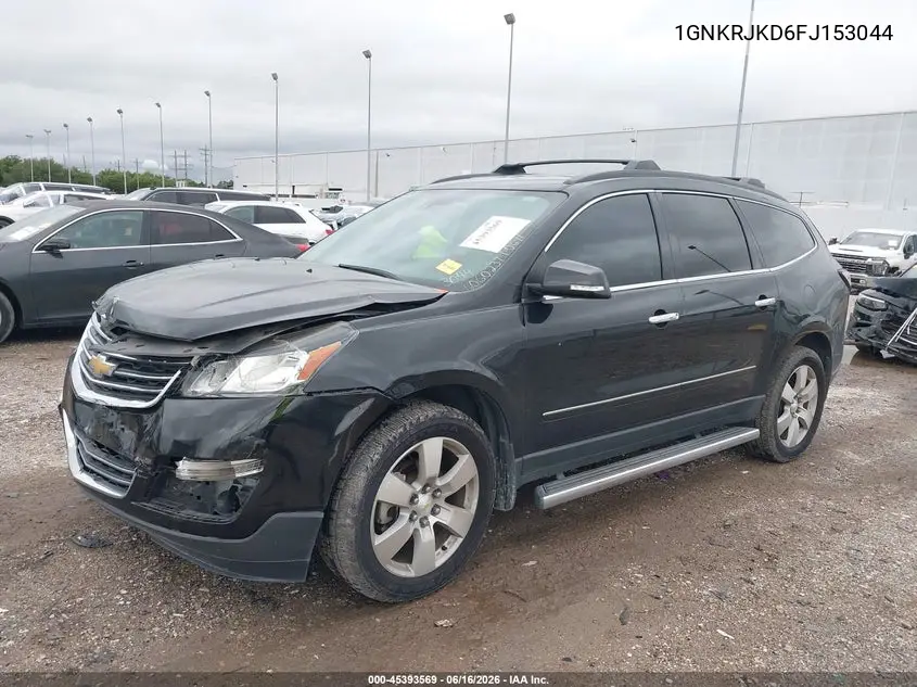2015 Chevrolet Traverse Ltz VIN: 1GNKRJKD6FJ153044 Lot: 45393569