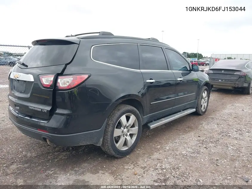 2015 Chevrolet Traverse Ltz VIN: 1GNKRJKD6FJ153044 Lot: 45393569