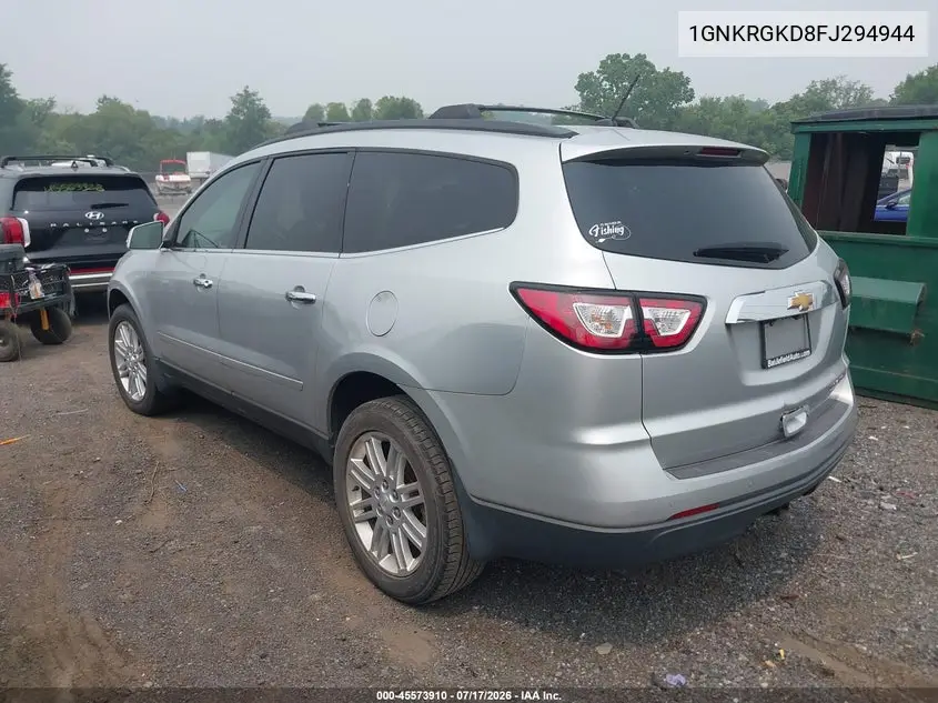 2015 Chevrolet Traverse Lt VIN: 1GNKRGKD8FJ294944 Lot: 45573910