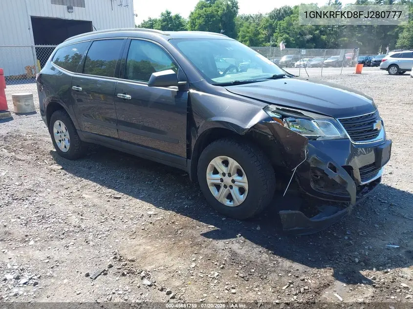 2015 Chevrolet Traverse Ls VIN: 1GNKRFKD8FJ280777 Lot: 45681759