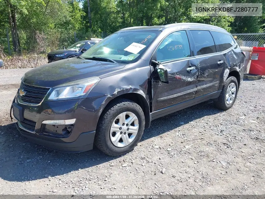 2015 Chevrolet Traverse Ls VIN: 1GNKRFKD8FJ280777 Lot: 45681759