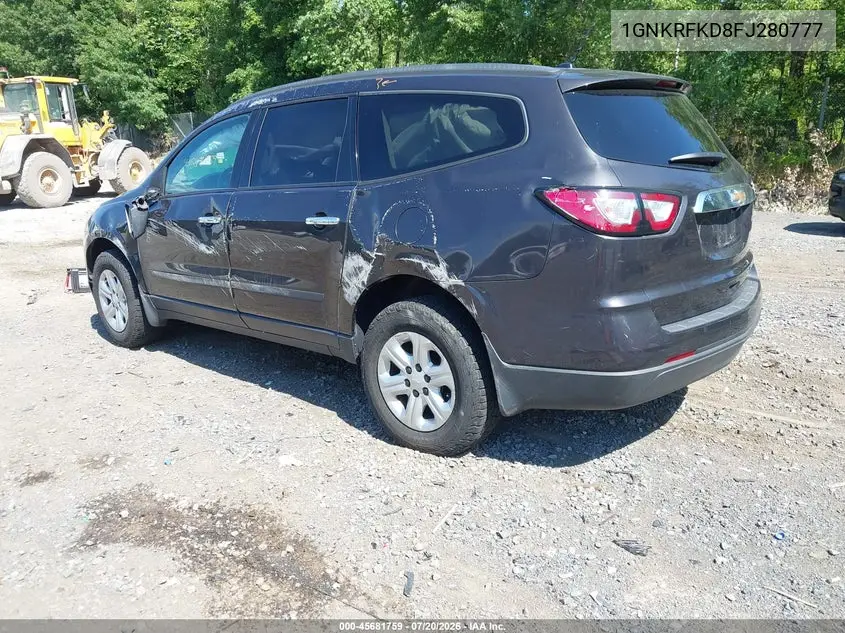 2015 Chevrolet Traverse Ls VIN: 1GNKRFKD8FJ280777 Lot: 45681759