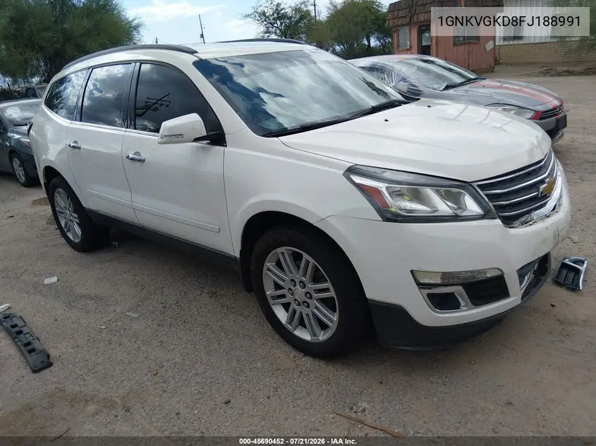 2015 Chevrolet Traverse Lt VIN: 1GNKVGKD8FJ188991 Lot: 45690452