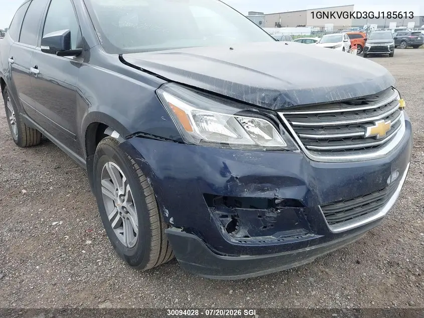 2016 Chevrolet Traverse Lt VIN: 1GNKVGKD3GJ185613 Lot: 30094028