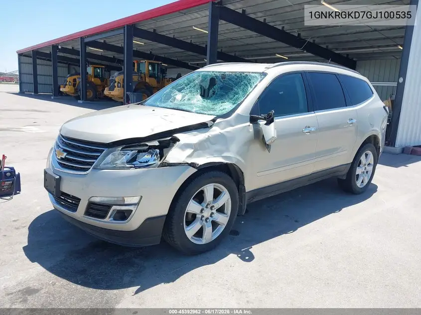 2016 Chevrolet Traverse 1Lt VIN: 1GNKRGKD7GJ100535 Lot: 45392962