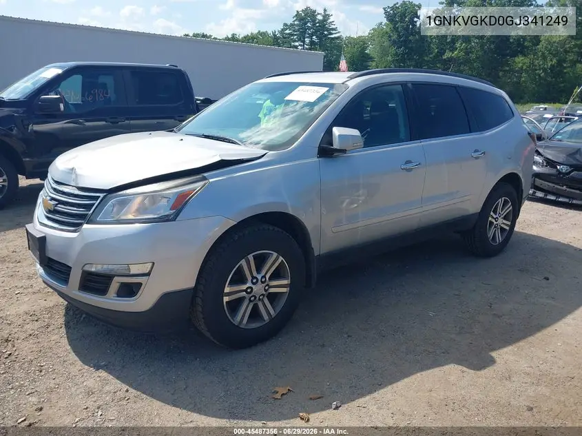 2016 Chevrolet Traverse Lt VIN: 1GNKVGKD0GJ341249 Lot: 45487356