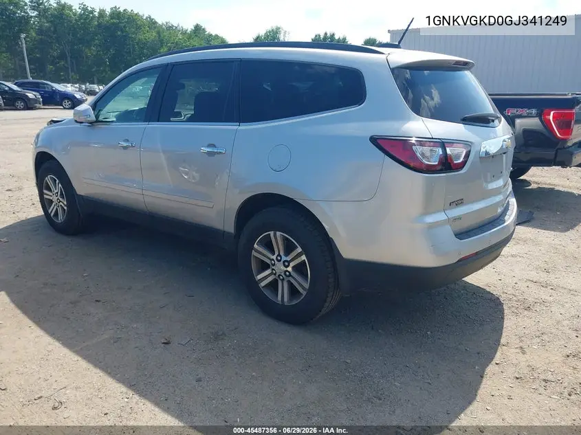 2016 Chevrolet Traverse Lt VIN: 1GNKVGKD0GJ341249 Lot: 45487356