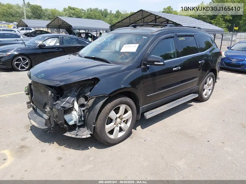2016 Chevrolet Traverse Ltz VIN: 1GNKVJKD3GJ165410 Lot: 45491541