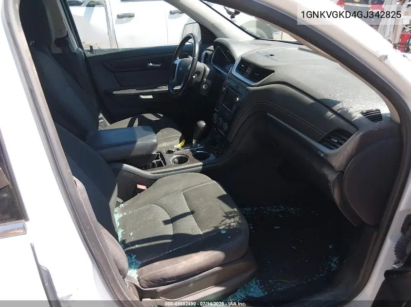 2016 Chevrolet Traverse Lt VIN: 1GNKVGKD4GJ342825 Lot: 45582490
