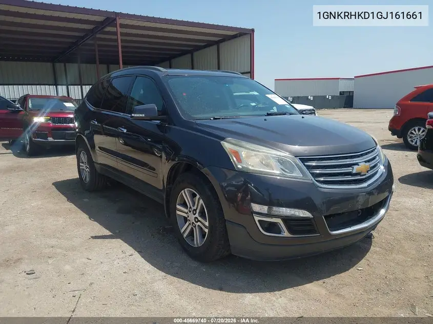 2016 Chevrolet Traverse 2Lt VIN: 1GNKRHKD1GJ161661 Lot: 45669740